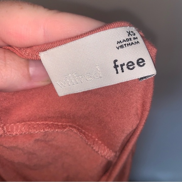 Aritzia Wilfred Free Taja T-shirt Canyon Rose Open Back Tie Up XS - Picture 4 of 8